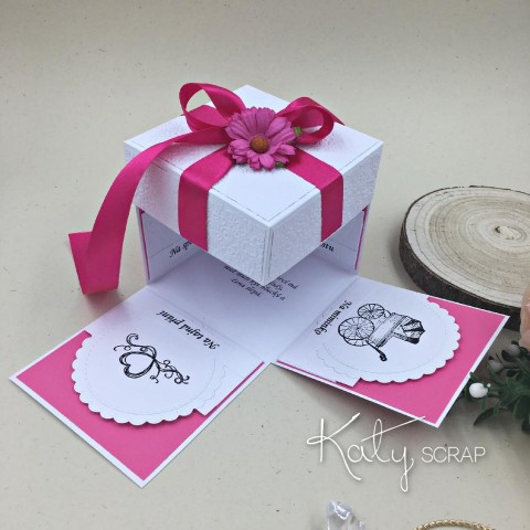 KRABIČKA svatební na peníze bílá/fu dárek krabička svatba peníze novomanželé katyscrap handamde 
