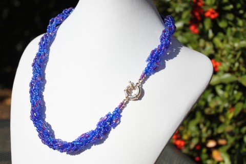 Náhrdelník modro-fialový náhrdelník 