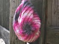 Růžová lékorka - pletená čepice