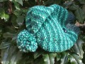 Zelená perličková čepice