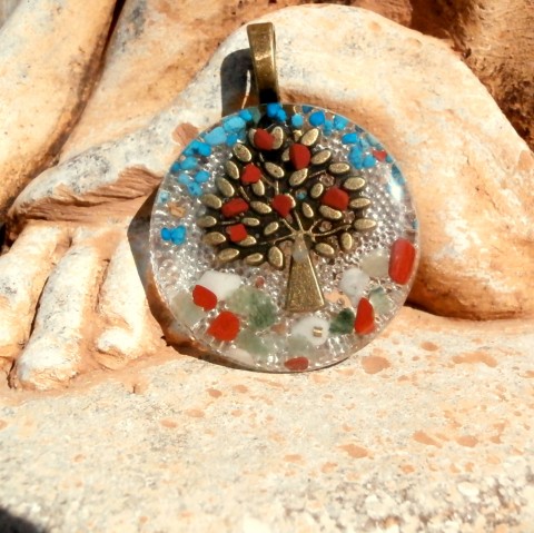 ORGONIT *Strom života* šperk křišťál minerály energie drahé kameny osobní orgonit stones.luxusní pendant 