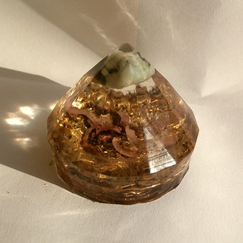 ORGONIT - Diamant, *Smaragd* 2 dekorace křišťál meditace spirála ryolit originál amulet polodrahokamy handmade očista orgonit elektrosmog špony zony geopatogenní amulets lefestyle 