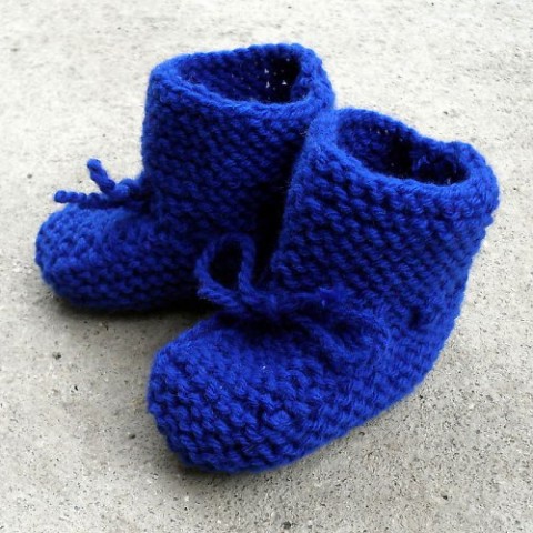 Pletené capáčky modré modrá pletení boty šňůrka capáčky chlapeček mimi 