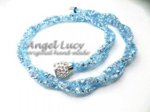 Třpytivý náhrdelník - sv.modrá náhrdelník modrá elegantní elegance třpyt krystal blue třpytivý světle modrá sky 