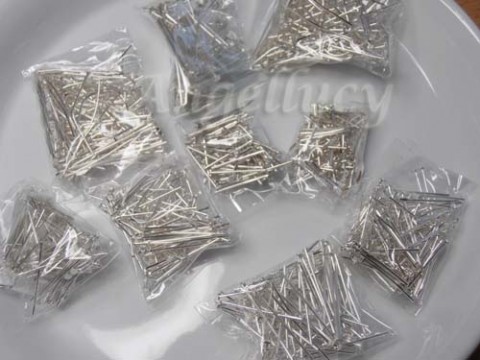 900 ks ketlovací nýt stříbrný (mix) stříbrný bižuterie komponent balení ... ketlovací ketlovací nýt 