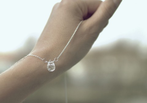 stříbrný náhrdelník - čistě láska jaro léto křišťál citrín minerály polodrahokamy love náhrdelník s křišťálem náhrdelník s minerály stříbrný náhrdelník s citrínem 