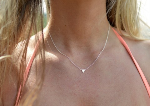 mini krásné nic, ag náhrdelník minimalistický náhrdelník stříbrný náhrdelník my love šperky my love náhrdelník s trojúhelníkem 