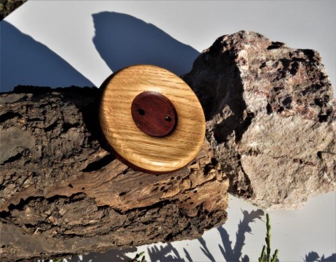 1. Knoflík pro štěstí – magnetka dřevo řezba dárek šití kolečko soustružení knoflík pozornost sleva magnetka švadlena truhlář 