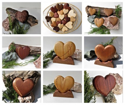 Srdíčka pro naše ženy dřevo řezba dekorace vánoce narozeniny svátek ornament valentýn dárek z lásky dárek pro ženu dřevěné srdce 