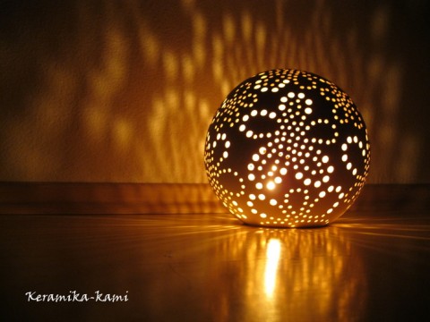 Svícen - Květinová zahrada 17cm domov dárek keramické svíčka světlo dáreček lampa svatební svícen.svíčka.keramika keramika-kami čajová keramický svícen 
