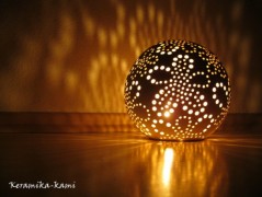 Svícen keramický- Mandala Rozkvět