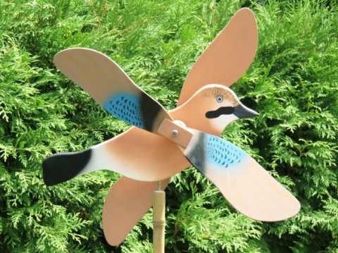 Dřevěný větrník sojka dřevěné pták ptáček větrník větrníček větrníky sojka 