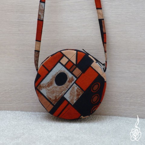 Kulatá kabelka s retro vzorem kulatá kabelka barevná kabelka 