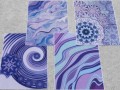 Set bavlněných panelů - fialové
