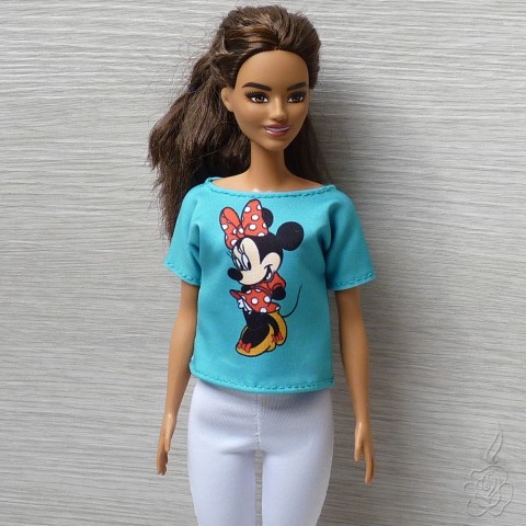 Tričko s Minnie pro Barbie oblečky pro panenku tričko pro barbie 