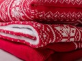 Teplá deka Norská 80x80cm, červená
