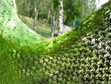 Háčkovaný šátek - v zajetí zelené