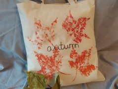 Látková taška s podzimním motivem