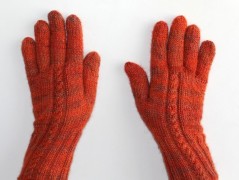 Rukavice pletené ručně Zrzky