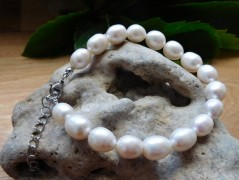 Náramek - Krásné bílé pravé perly