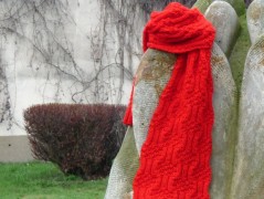 Pletená šála - RED