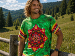 Batik. tričko 2XL - Lesní fantazie