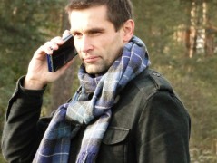 Ručně tkaná šála Tartan
