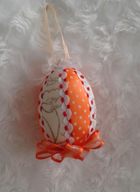 Oranžové pro kámošinku dekorace dárek patchwork jaro velikonoce vajíčko falešný nešitý 