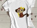 Dívčí hravé tričko s opičkou