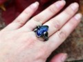 Prsten modrý bublinkový