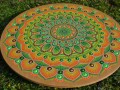 Velká dřevěná mandala na zeď - 50cm