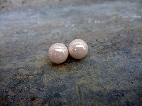 Perle - světlounce pudrové náušnice perličky perly perle naušnice perlové náušnice pudrové 