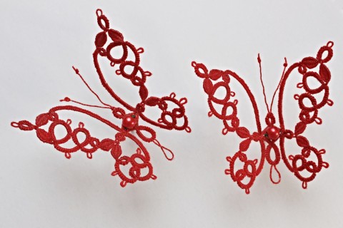 červený motýlek - zápich dekorace motýl motýlek 