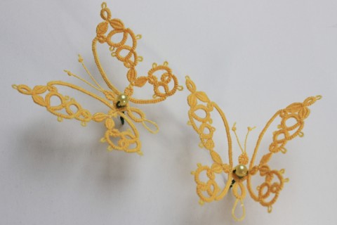 žlutý motýlek - zápich dekorace motýl motýlek 