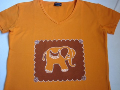 Malované tričko - léto se slůnětem malované slon tričko sloní 