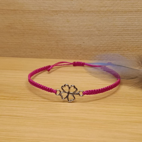 Náramek R91 náramek čtyřlístek macramé c-lon 