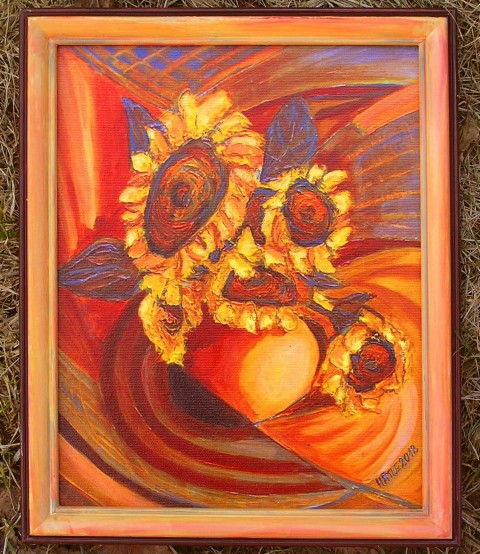 Obraz Slunečnice II váza kytice slunčnice 