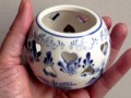 Vintage svícen - stylu DELFT BLUE