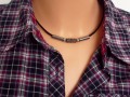 Pánský obojek z kůže, krátký choker