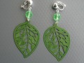 Zelené listy - lehoučké klipsy