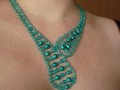 Smaragdový náhrdelník + náušnice