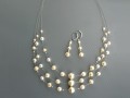 Smetanový perl 3ř náhrdelník - tvar