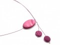 Tmavě růžový perleťový náhrdelník