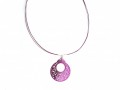 Růžovofialový kroužek - náhrdelník