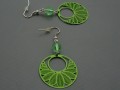 Zelené koužky s ornamenty - lehké