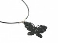 Černý velký motýl - náhrdelník