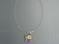 Fialová opička - dětský náhrdelník