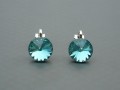 Swarovski light turquoise a klipsy