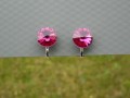 Swarovski fuchsia a klipsy antialer