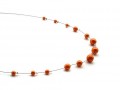 Oranžový perličko náhrdelník sestup